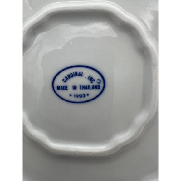Cardinal Inc 1993 Blue Fruit Salad Plate Made in Thailand 7.5" Vintage - Picture 3 of 5